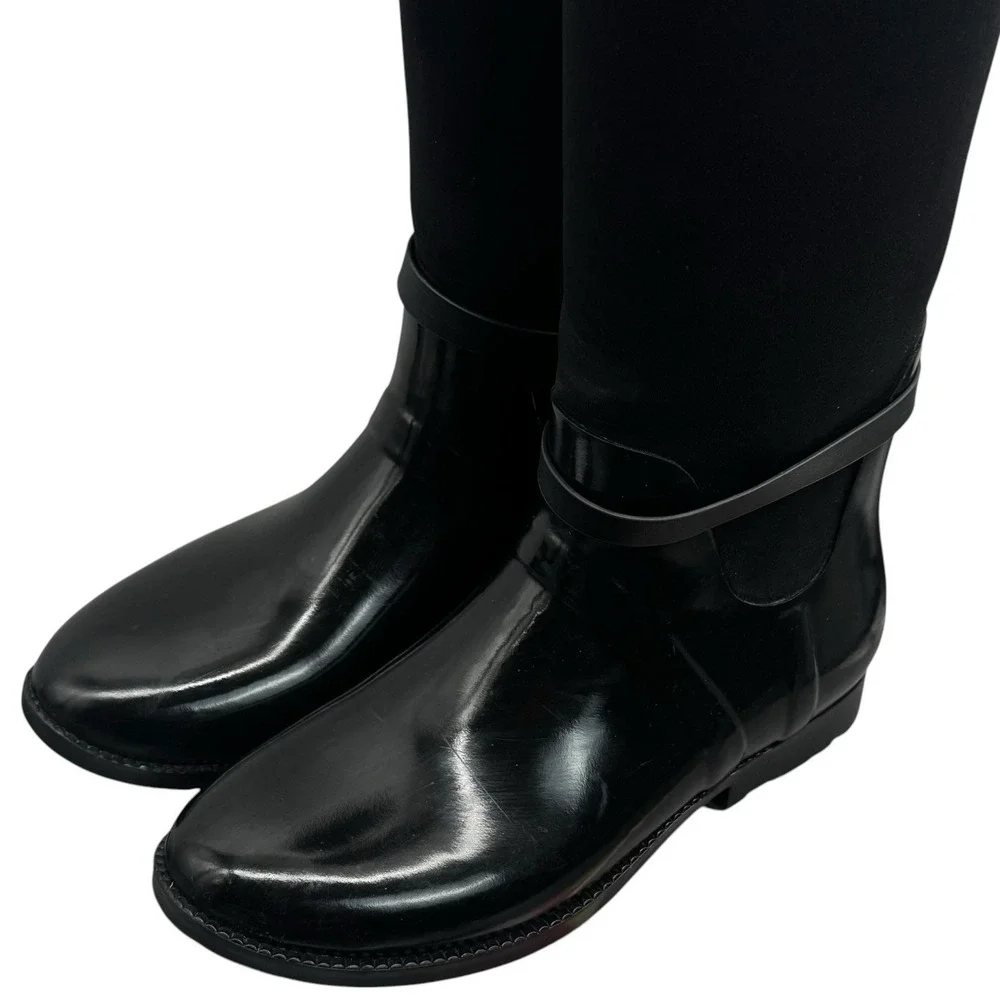 Michael Kors‎ Charm Stretch Calf Black Rain Boots Capsule Comfort Utility 9